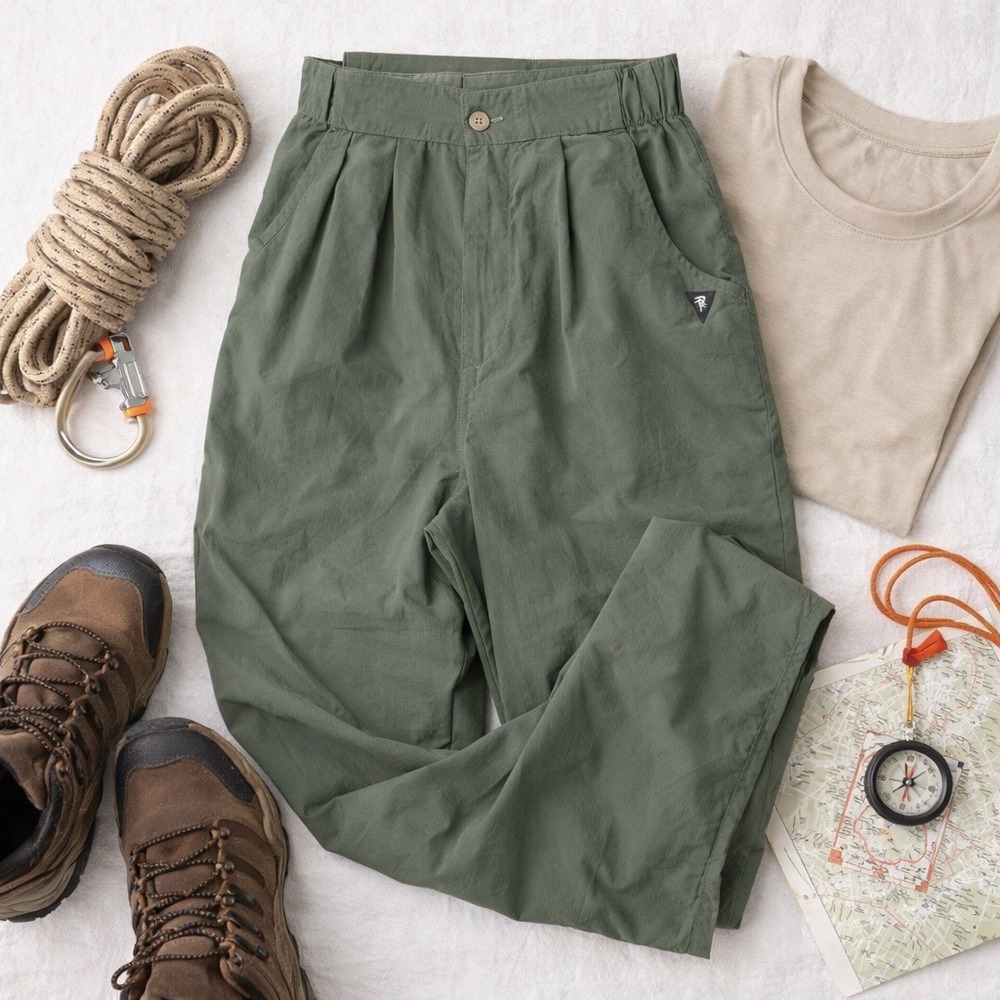 RailRiders USA Nylon Hiking Pants Womens M Olive Lightweight Outdoor Travel